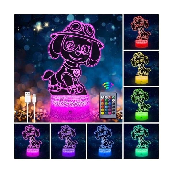 Lampe One Piece, 3-en-1 Zoro Luffy Veilleuse 3D illusion - One Piece Manga Veilleuse Smart Remote Control Anime Lampe 16 Coul