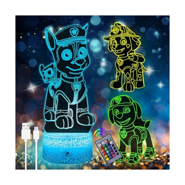 Lampe One Piece, 3-en-1 Zoro Luffy Veilleuse 3D illusion - One Piece Manga Veilleuse Smart Remote Control Anime Lampe 16 Coul