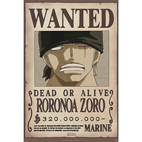 ABYstyle One Piece Poster « Wanted Zoro » 91,5 x 61 pour Salle de séjour