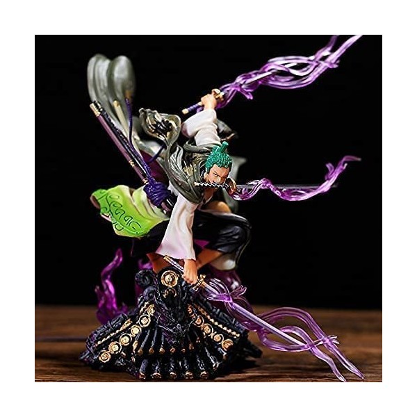 HNGY Anime One Piece Figurine Roronoa Zoro Figure Trois Couteaux Big Thousand World Collection de Figurine en PVC Land of Wan