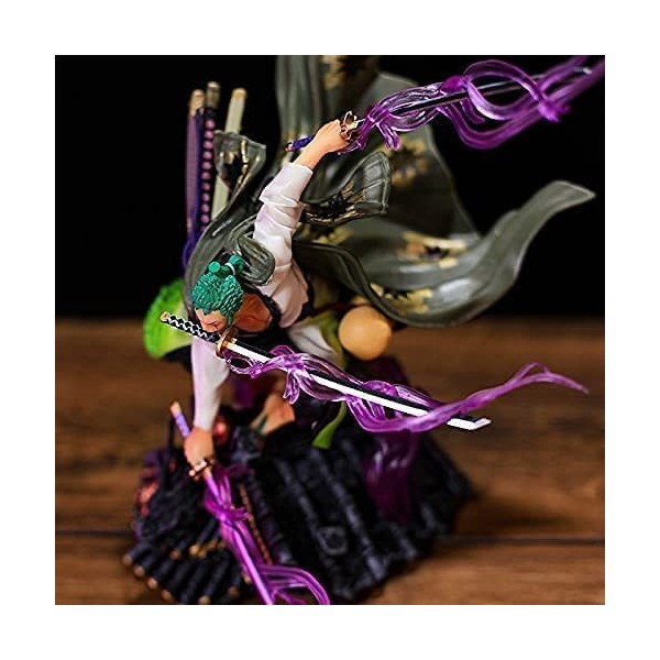 HNGY Anime One Piece Figurine Roronoa Zoro Figure Trois Couteaux Big Thousand World Collection de Figurine en PVC Land of Wan