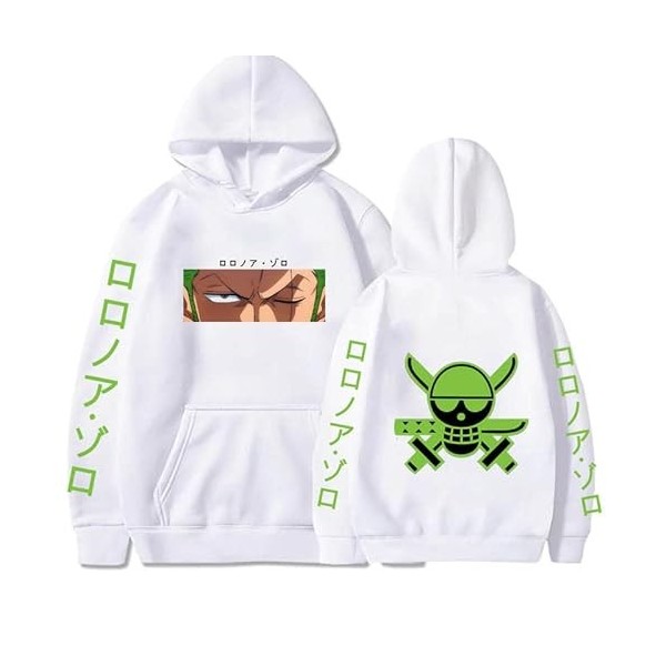 Anime One Piece Hoodie Hip-Hop Anime Roronoa Zoro Pulls Tops Lâche Manches Longues Automne Homme Vêtements