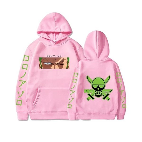 Anime One Piece Hoodie Hip-Hop Anime Roronoa Zoro Pulls Tops Lâche Manches Longues Automne Homme Vêtements