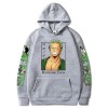 Anime One Piece Roronoa Zoro Imprimé Sweat À Capuche pour Homme Harajuku Streetwear Sweat Mode Décontracté Pull À Capuche Cos