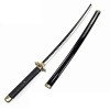 HZYYZH Samurai Ninja Wooden Sword Arme, Anime Noir Samurai Roronoa Zoro Cosplay Katana Couteau Sword Jouets pour Adolescents,