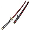 HZYYZH Samurai Ninja Wooden Sword Arme, Anime Noir Samurai Roronoa Zoro Cosplay Katana Couteau Sword Jouets pour Adolescents,