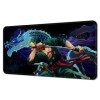 Anime Zoro Tapis de souris One Piece - Grand tapis de souris de jeu, base en caoutchouc antidérapante et bords cousus pour or