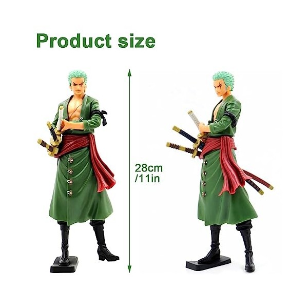 OBLRXM One Piece Zoro Action Figure dAnime Populaire Collection Modèle Jouet Statues PVC Anime Figure Statue Ornements Doll 