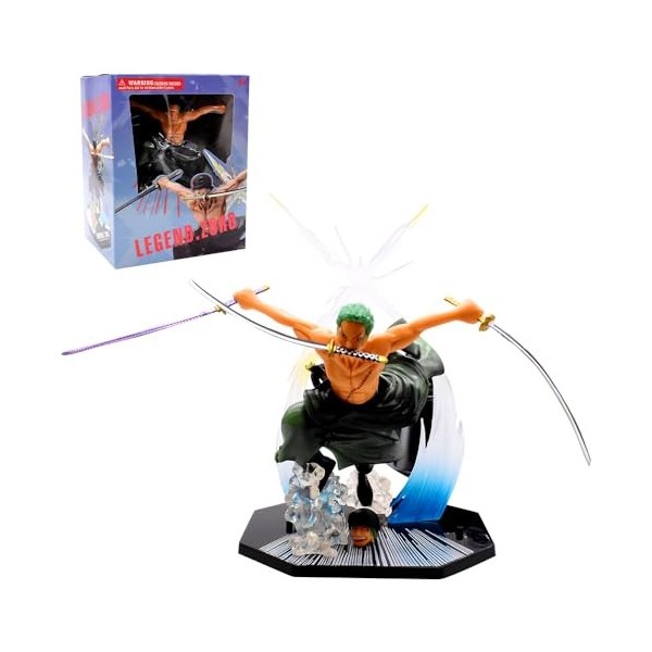 LGQHCE Figurine One Piece 18cm One Piece Roronoa Zoro Figurine PVC Ornements Poupée Modèle Décoration Objets de Collection An