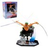 LGQHCE Figurine One Piece 18cm One Piece Roronoa Zoro Figurine PVC Ornements Poupée Modèle Décoration Objets de Collection An