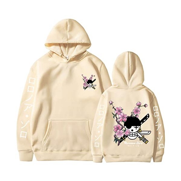 NIUHE Fleur de Prune Homme Sweat à Capuche Sweat Manche Longue Pull Sweat-Shirt coloré Casual Blanc,XL 