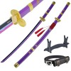 57 SPECIAL REPLICAS Épée de Cosplay Katana en Bambou, inspirée du Katana Roronoa Zoro One Piece Sword 105 cm 41 Pouces, Une v