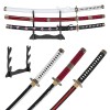 57 SPECIAL REPLICAS Épée de Cosplay Katana en Bambou, inspirée du Katana Roronoa Zoro One Piece Sword 105 cm 41 Pouces, Une v