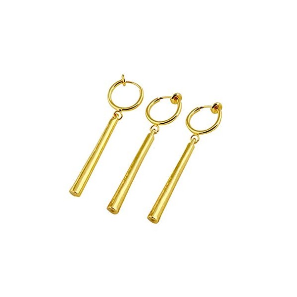 XHBTS Boucles doreilles One Piece Zoro - Boucles doreilles en or à clip sur Anime Cosplay pour les amoureux de lAnime cli