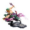 JAW REX One Piece Anime Lorenor Zorro Figurine 15 cm | Pirate Hunter Roronoa Zoro, Santoryu Three Sword Style