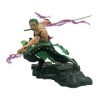 JAW REX One Piece Anime Lorenor Zorro Figurine 15 cm | Pirate Hunter Roronoa Zoro, Santoryu Three Sword Style