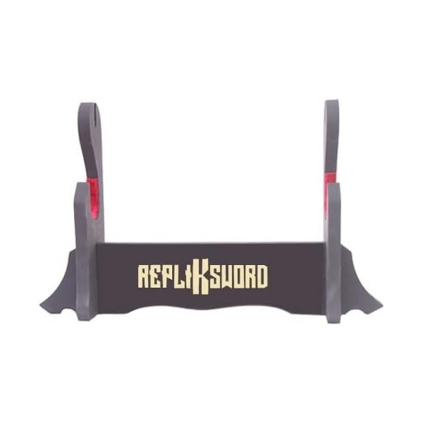 One Piece Katana en Bois Lame en Bois Katana Wado Ichimonji Sabre Zoro Katana Epee Sabre + Support en Bois Inclus/Repliksword