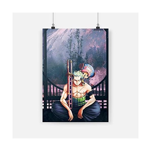 tableautoile peinture muralewall art Roroa Zoro Wall Art Chopper Photos One Piece Impression Affiche De Rôle De Bande Dessiné