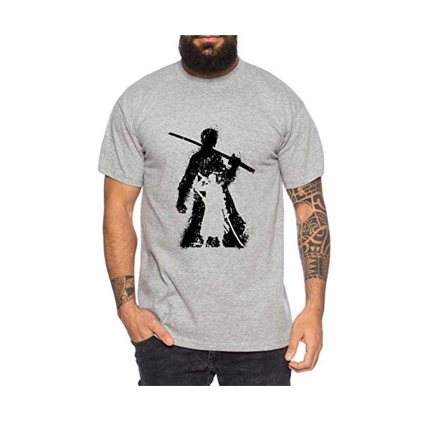 Zoro Bruch One Manga T-Shirt Luffy pour Homme Anime Piece, Farbe2:Noir, Größe2:Small