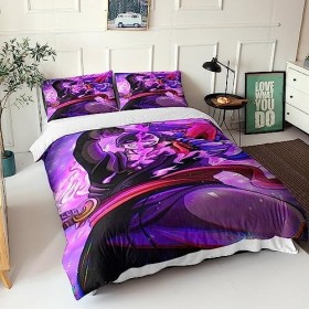 BYTUGI One Piece Parure De Lit pour Enfants Microfibre Zoro Parure Housse De Couette avec Taies doreiller Housse De Couette 