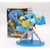 ENFILY Figurine One Piece Luffy Zoro Nami Sanji Tony Chopper Usopp Franky Brook Statue 20e anniversaire One Piece Anime Bleu 