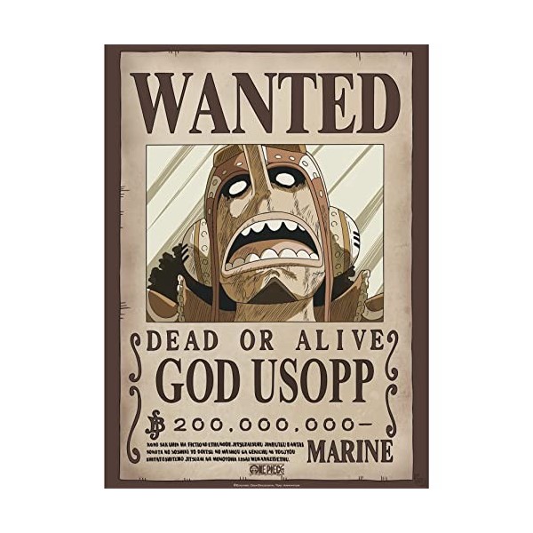 ABYSTYLE GBEye - ONE PIECE Poster Wanted God Usopp 52x38cm 