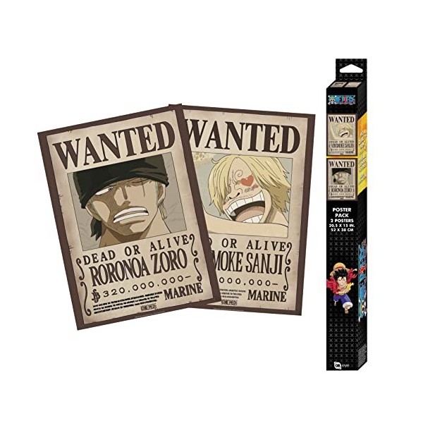 GB Eye - ONE PIECE Set 2 Chibi Posters Wanted Zoro & Sanji 52 x 38 cm 