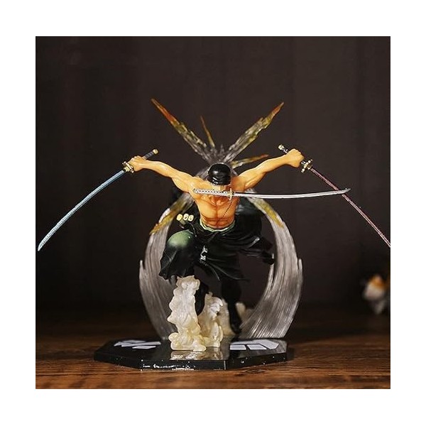 tshy Anime One Piece Roronoa Zoro Figure New World Version Trois Couteaux Thousand World Collection Modèle Figurine Décoratio
